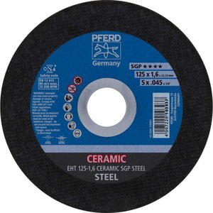 Cut off wheel Ceramic STEEL 125x1,6mm, Pferd