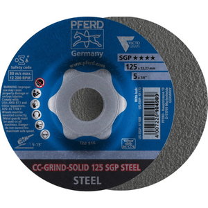 Disc CC-GRIND-SOLID SGP STEEL 125mm, Pferd
