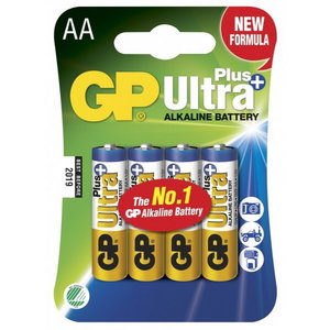Battery AA/LR6, 1.5V, Ultra Plus Alkaline, 4 pcs., GP
