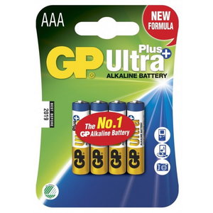 Baterijas AAA/LR03, 1,5V, Ultra Plus Alkaline, 4 gab., Gp