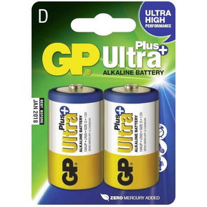 Battery D/LR20, 1.5V, Ultra Plus Alkaline, 2 pcs., GP