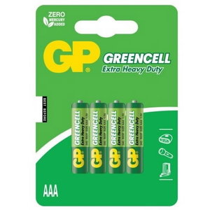 Battery AAA/LR03, 1.5V, Greencell, 4 pcs., GP