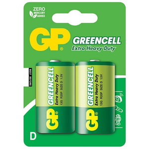 Baterijos D/LR20, 1.5V, Greencell, 2 vnt., Gp