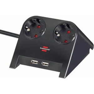 Desktop-Power-Plus with USB-2.0-Hub 2-way socket 