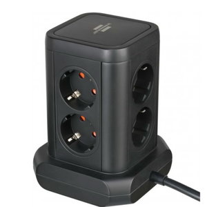 Socket Tower 8-fold in 45° arrangement H05VV-F 3G1.5mm² IP20 