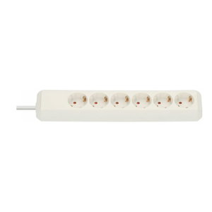 Eco-Line prailgintuvas  6-lizdų  baltas 1,5 m H05VV-F 3G1,5 