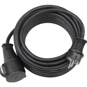 Extension cable for building site IP44 10m H07RN-F 3G1.5 black 10m, 230V, F3G1,5mm