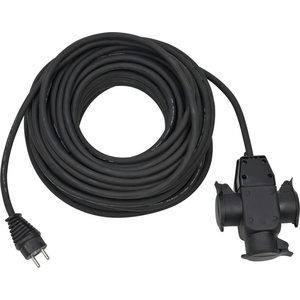 Extension cable 25m H07RN-F3G1,5, black, Brennenstuhl