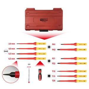 Atsuktuvas su keičiamais antgaliais VDE, 13 vnt., KS Tools
