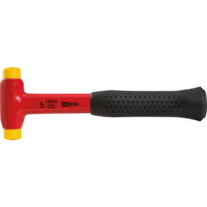 Soft-head hammer with protective insulation, head Ų 25mm, KS Tools