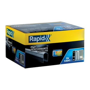 White wire staples 36/14 14mm 5000pcs, Rapid