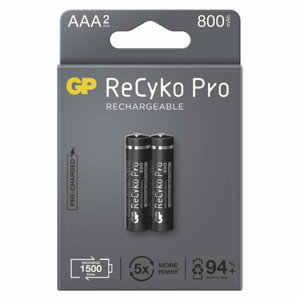 Rechargeable battery AAA/LR03, 1.2V, 800 mAh, ReCyko , 2pcs., GP