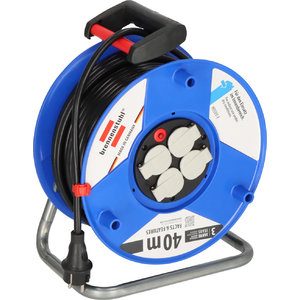 Удлинительный кабель на пластмассовой катушке  40 м  H05VV-F 3G2,5, BRENNENS