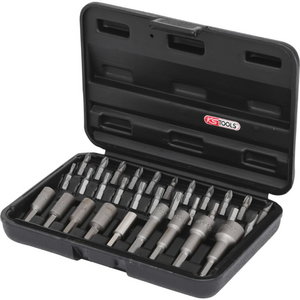 Antgalių ir įsukimo įrankio komplektas 1/4" 31vnt