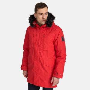 Winter jacket parka David hooded, red L, Huppa