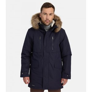 Winter jacket parka David 1 hooded, dark red L, Huppa