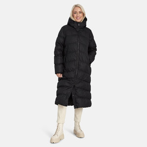 Winter feather coat Naima hooded, black M, Huppa