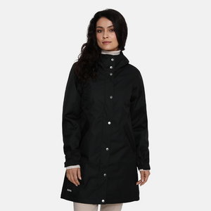 Kevad-sügis parka Janelle 1 kapuutsiga, must XL