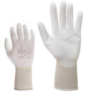 Gloves, nylon with PU on palm and fingers, KTR