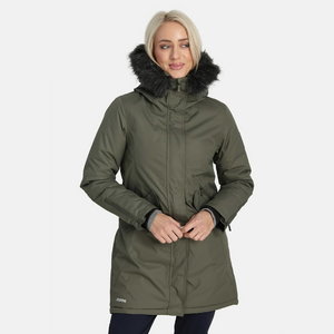 Winter jacket parka Vivian hooded, dark green L, Huppa