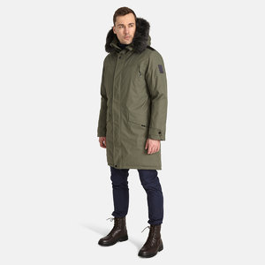 Winter jacket parka Dawson hooded, dark green M, Huppa