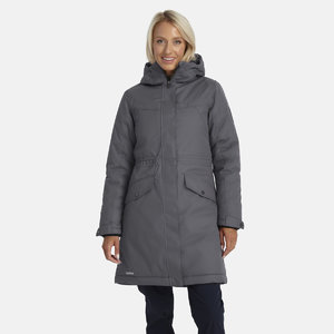 Womens` winter parka Minna hooded, dark gray L