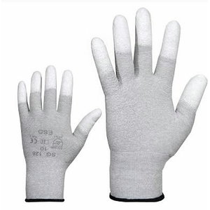 Gloves, nylon, ESD fingertips of PU 8