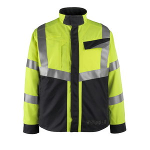 Biel HI-VIz multisafe work jacket, yellow/dark navy, Mascot