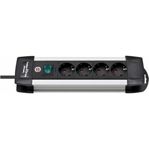 Prailgintojas 1,8m 4-way H05VV-F 3G1,5 silver/black, Brennenstuhl