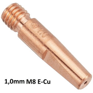 Kosketussuutin E-Cu (Kemppi) M8x35 (34,5 mm) – 1,0 mm, Binzel