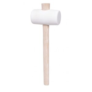 Guminis  plaktukas, baltas 500g