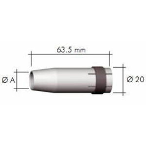 Gaasidüüs tugevalt koonuseline MB24-le 10mm, Binzel