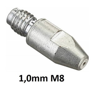 Kontaktinis antgalis CuCrZr sidabruotas M8x30x10 1,0mm, Binzel