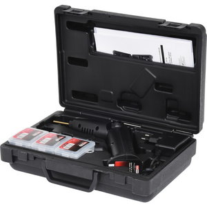 Hot stapler set for plastic repair (cordless), 302 pcs, KS Tools