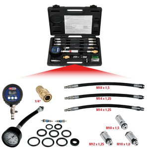 Digital compression pressure test set for petrol engines, 10
