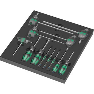 Foam insert Hex screwdriver set 1, 12 pieces, Wera