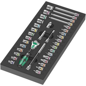 Sahtlimoodul koos 8000 A Zyklop 1/4´´ padrunite komplektiga, 37 osa, Wera