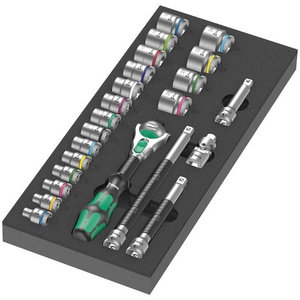 Sahtlimoodul koos 8000 B Zyklop 3/8´´ padrunite komplektiga, 23 osa, Wera