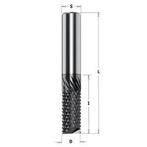 Solid surface and fiberglass bit HWM DLCS chrome coating D=1