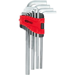 Hexagon key wrench set, long, 10 pcs, KS Tools