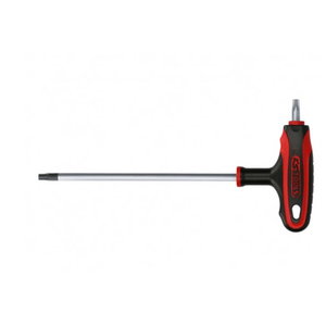 Raktas T- formos Torx TB30, su anga trumpojoje dalyje, KS Tools