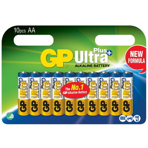 Battery AA/LR6, 1.5V, Ultra Plus Alkaline, 10 pcs., GP