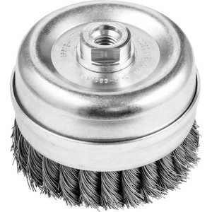 Cup brush knotted TBG Steel 100x25/M14 0,5mm, Pferd