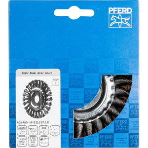 Wheel brush RBG Steel 115x12x22,2mm 0,5mm