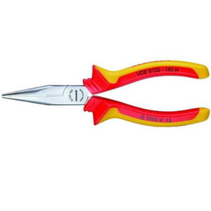 VDE Needle nose pliers with VDE insulating sleeves 160mm