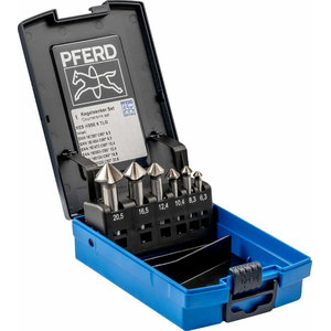 Countersink set 6pcs KES HSSE Co5 C90° 6,3-20,5mm, Pferd