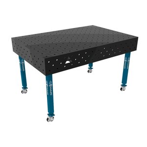 Welding table Eco 1500x1000mm, steel, on wheels (holes d=16mm)