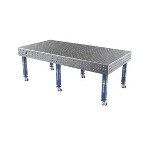 Welding table Plus 2400x1200mm (wheels), 3000kg, holes 16mm (grid 50x50mm)