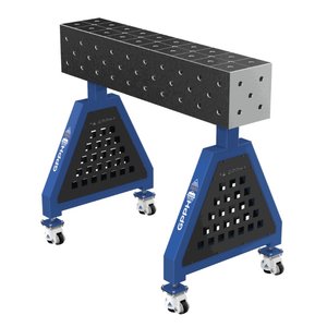 Welding support Trestle Plus 1000x200x200mm, holes 16mm (on wheels)