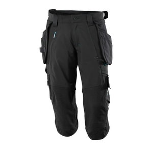 ¾ ilgio kelnės, su kišenėmis-dėklais Advanced, juoda C52, Mascot